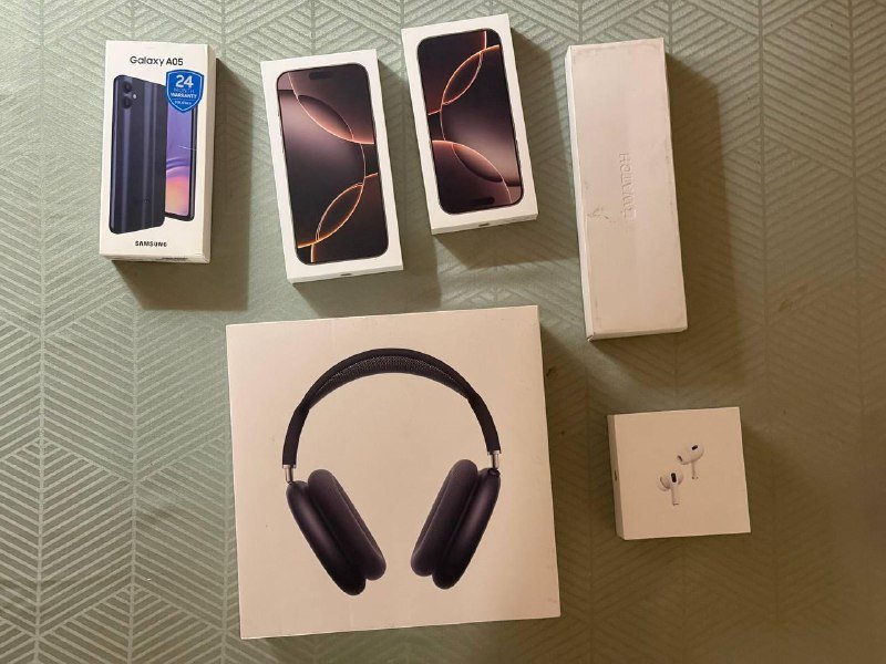 Коробки iPhone 16 pro, pro max, AirPods Pro 2, Max, Samsung a06, Apple Watch 9