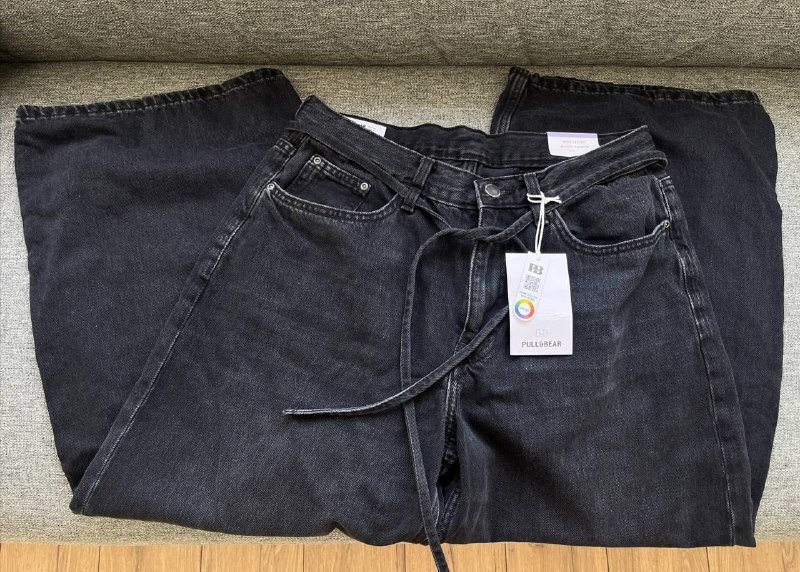 Чёрные Джинсы Pull&Bear размер 34, 36/38 5