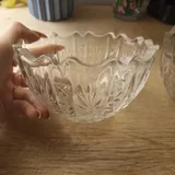 Хрустальные вазочки, 2 одинаковые и лодочка 1