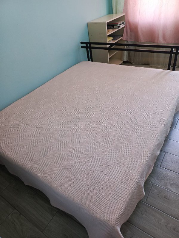 Х/б покрывало 210х240 нежно розовое 2