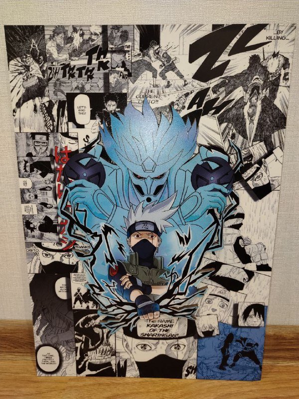 Деревянный портрет Хатаке Какаши Naruto