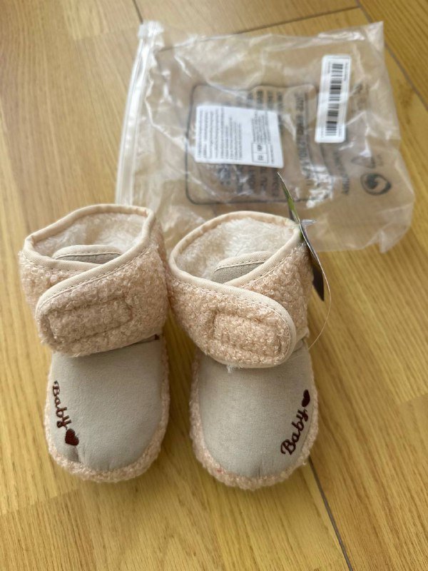 Новые тепленькие пинетки на липучке 21 размер