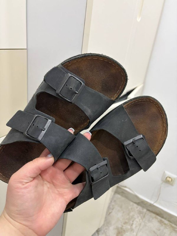 Мужские кожаные шлепки сандали 43 размер