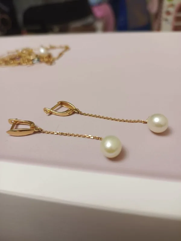 Золотые серьги 585 пробы 1