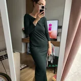 Трикотажное платье в рубчик 1