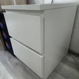 Біла тумба IKEA з двома шухлядами 1
