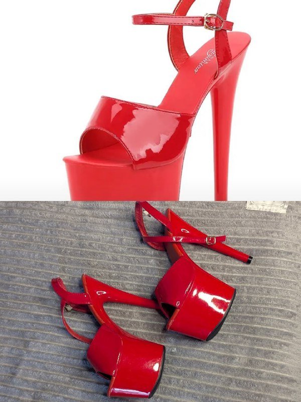 Красные стрипы, туфли с прозрачной подошвой, черные туфли лодочки, черные блестящие туфли 36 размера