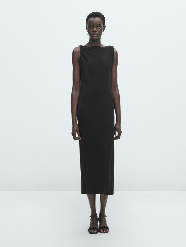 Коричневое мини-платье Weekday, Черное платье Massimo Dutti 7