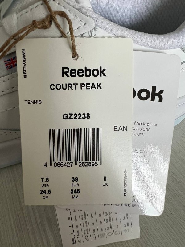 Женские кроссовки Reebok Court Peak размер 38 2