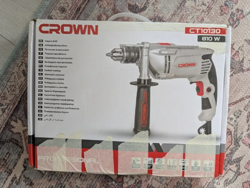 Ударная дрель Crown CT10130 1