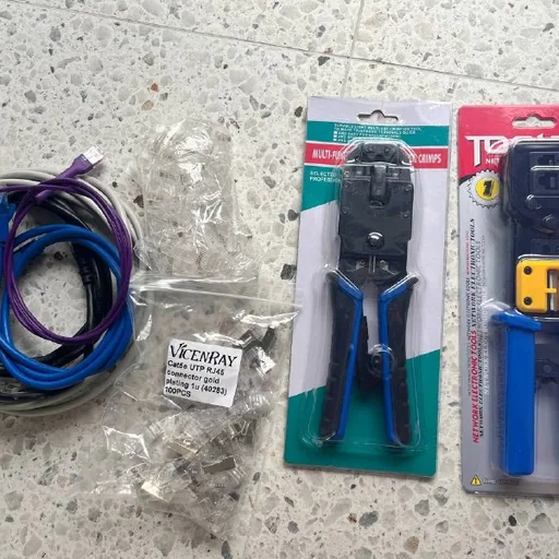 Crimping tools, patch cords, RJ45 plugs