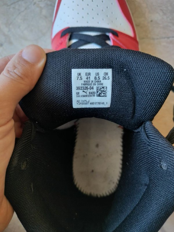 Кроссовки Puma Rebound V6 Mid чёрные с белым размер 41 4