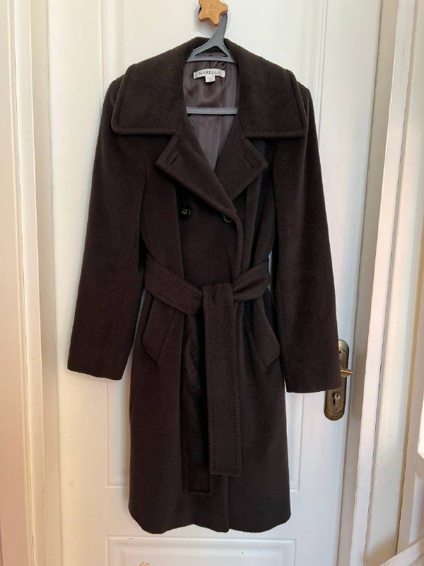 Пальто Marella шоколадного цвета S-M 3