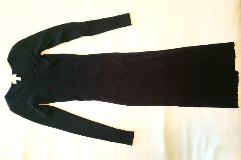 Черное длинное обтягивающее платье H&M XS