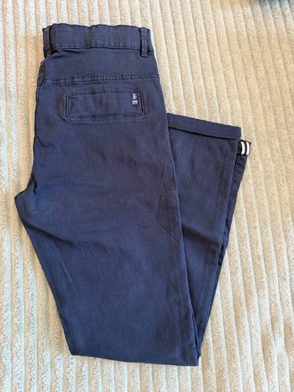 Брюки чинос Okaidi темно-синие для школы 152 см 12 лет