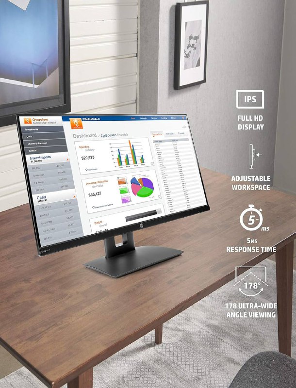 Монитор HP 23.8 VH240a IPS 1920x1080 4