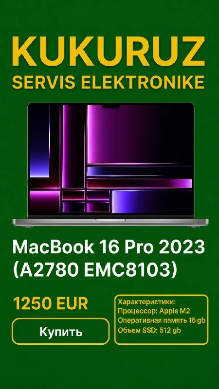 MacBook 16 Pro M2
