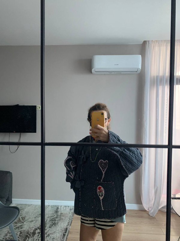 Куртка ватник синее-серая утепленная 3