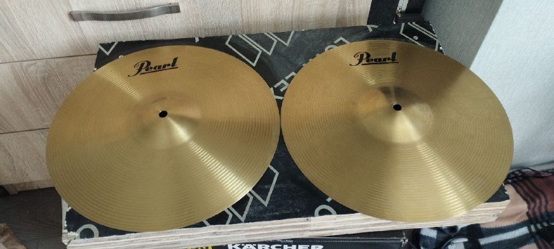 Hi hat Pearl 14 латунь, стойка хай хет с замком 1