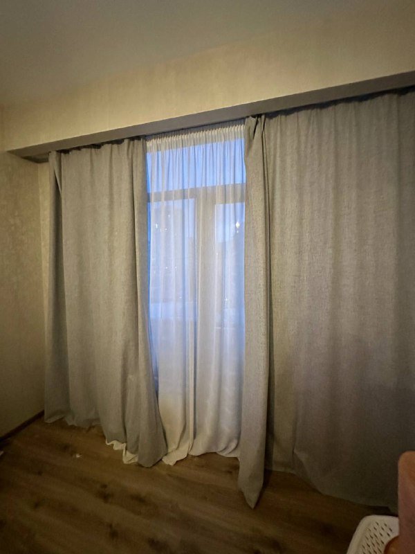 Шторы полный blackout серые две штуки 280x188 см