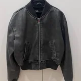 Кожаный бомбер Zara 1