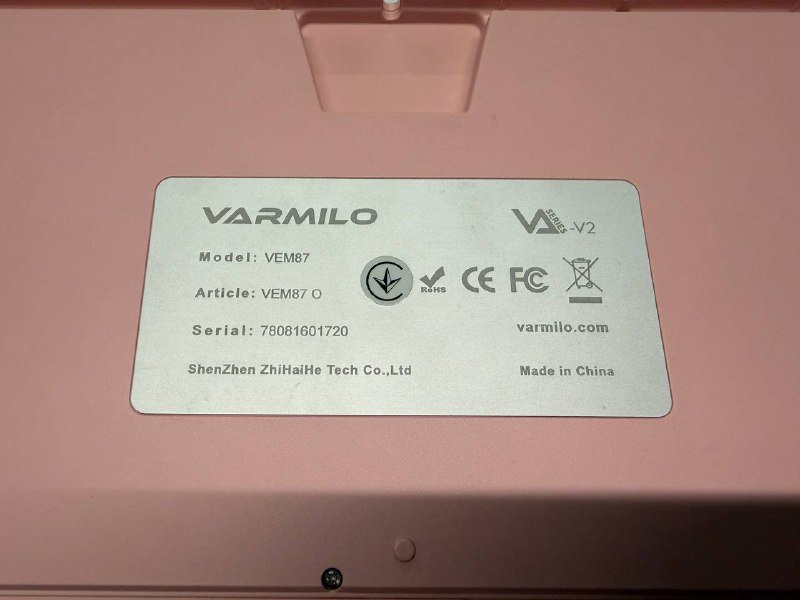 Клавиатура Varmilo VEM87 Sakura R1 EC V2 розовая 3