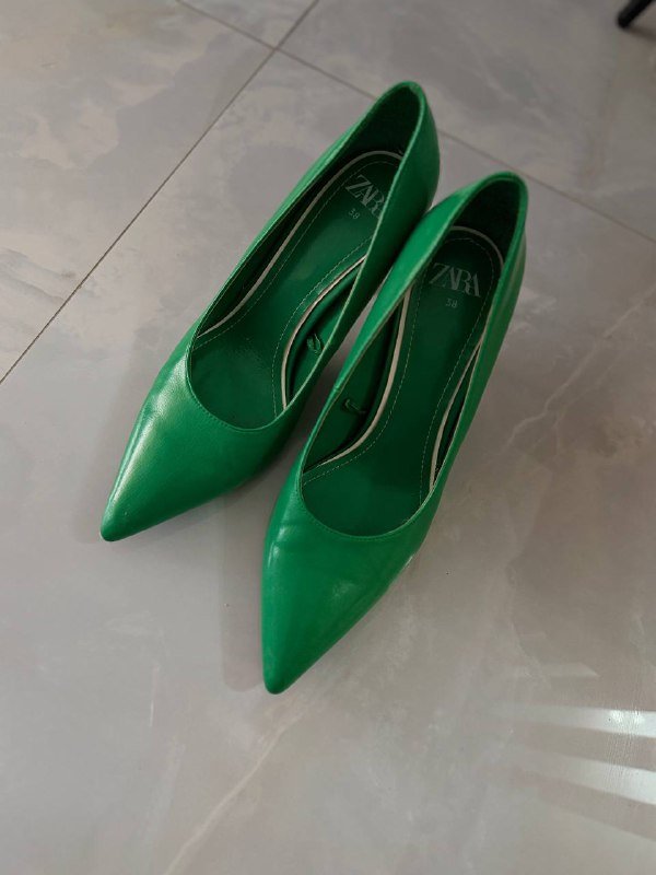 Зеленые туфли Zara 38 р