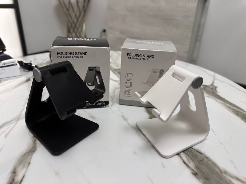 Складной держатель для телефона черный, белый