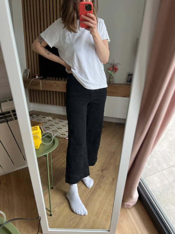 Джинсы Zara mom fit, Кюлоты H&M, Дутый жилет Sela 3