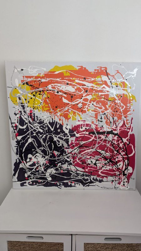 Интерьерная картина абстракция холст акрил 80х80
