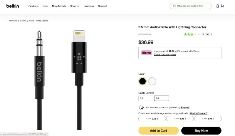 AUX кабель 3.5 Jack, 2 метра