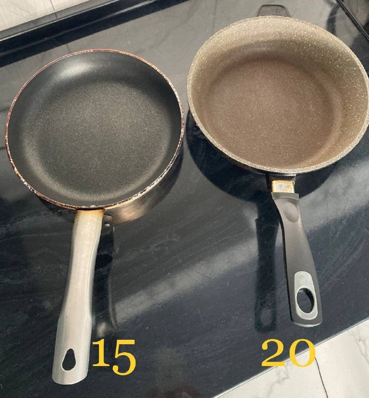 4 сковороды разного состояния и размера 3