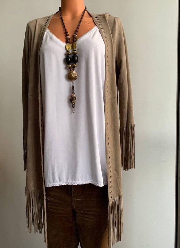 Кардиган-накидка BOHO с бахромой 2
