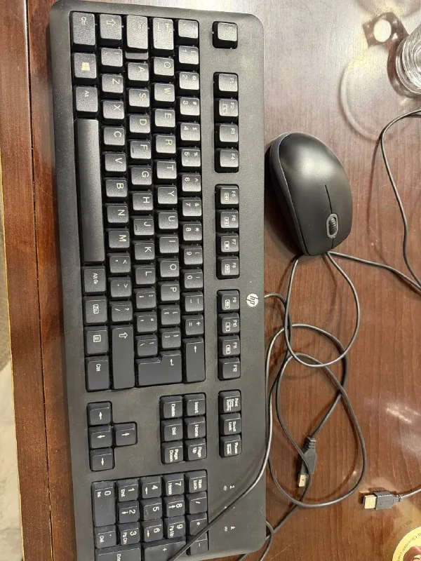 Клавиатура HP, мышка Logitech
