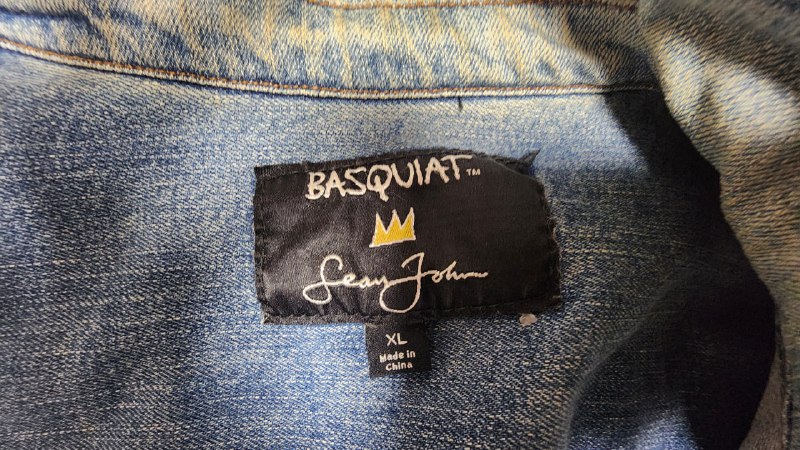 Sean John Jean Michel Basquiat Denim Trucker Jean Jacket XL 5