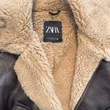 Дубленка Zara из экокожи XS 6