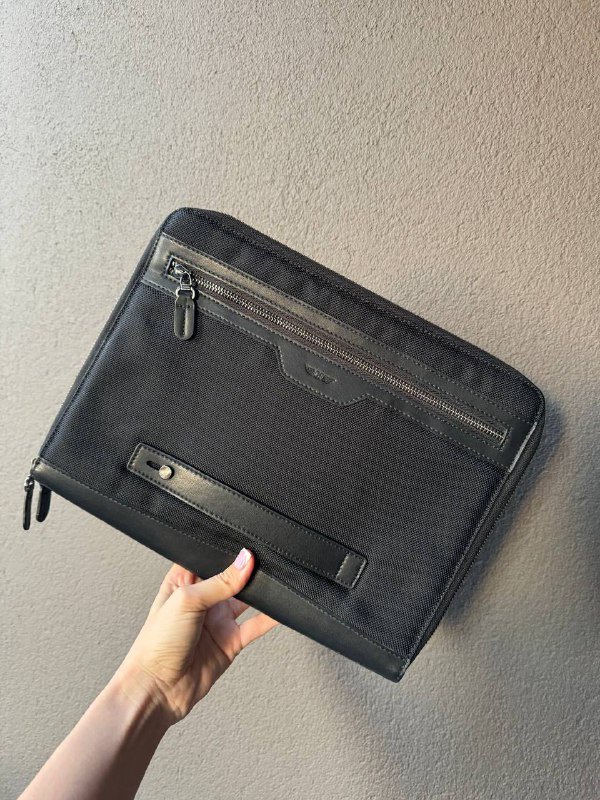 Сумка для ноутбука с кожаными вставками