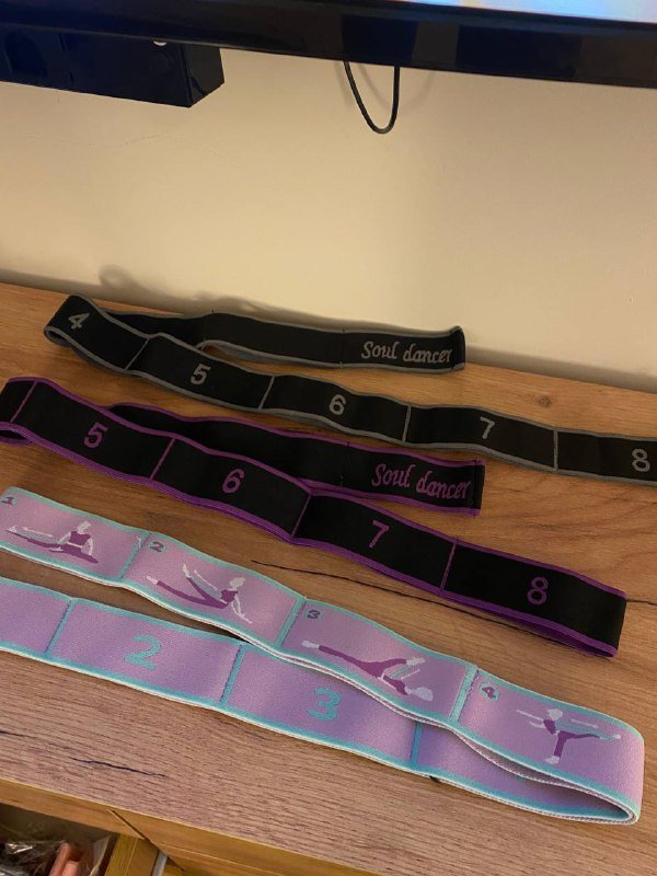 Резинка для растяжки ленточный эспандер с цифрами 6