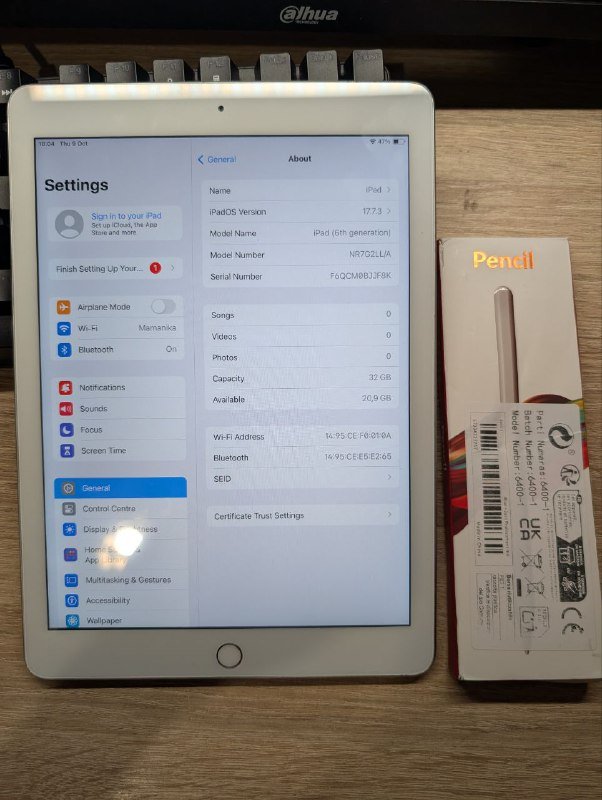Планшет Apple iPad 6 32 ГБ с ручкой Pencil