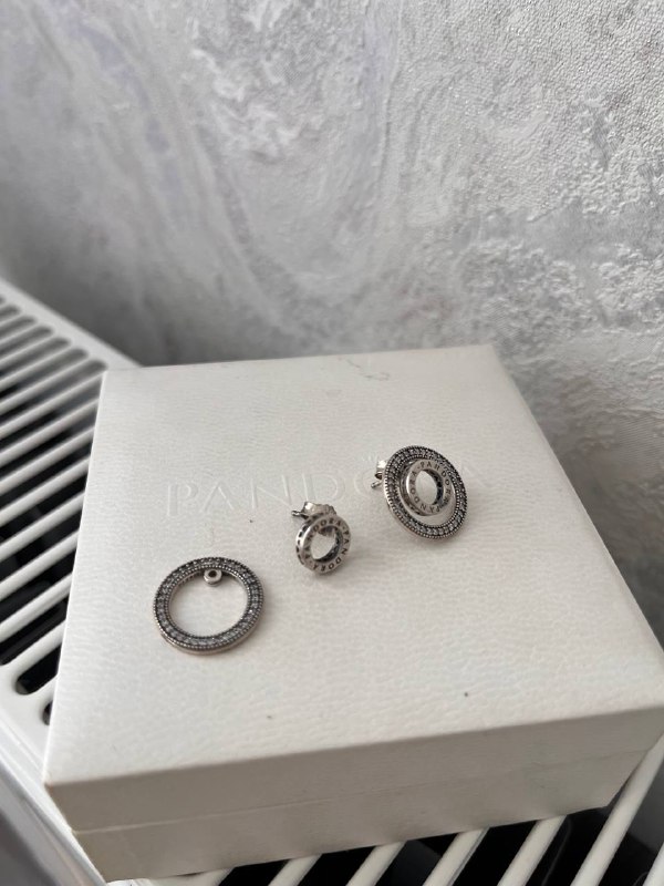 Двойные серьги оригинал Pandora
