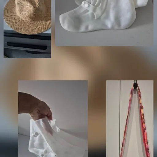 Шляпа, дождевики на обувь, сумка
