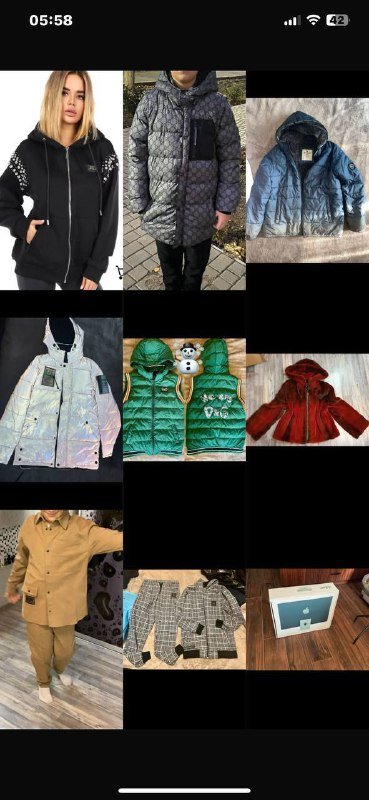 Женская одежда и детские пуховики 5