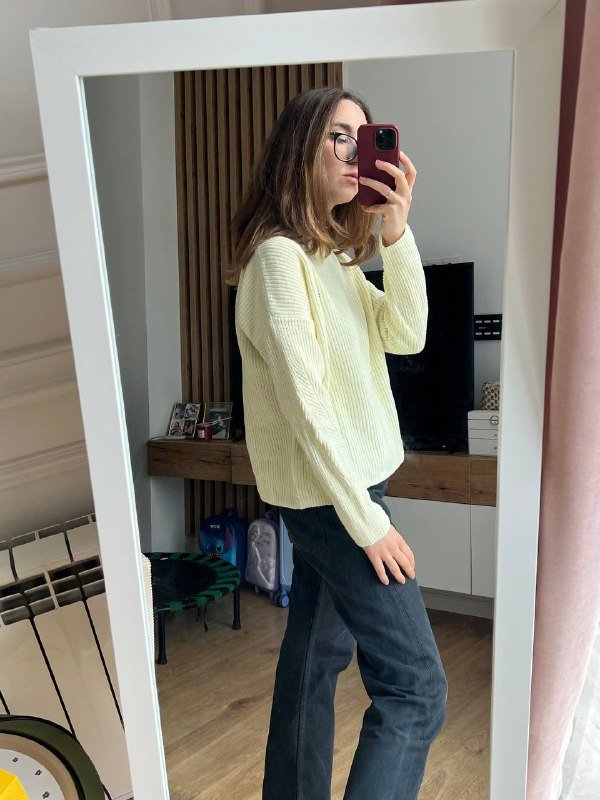 Джемпер Tommy Hilfiger нежно-желтый S-M хлопок 2