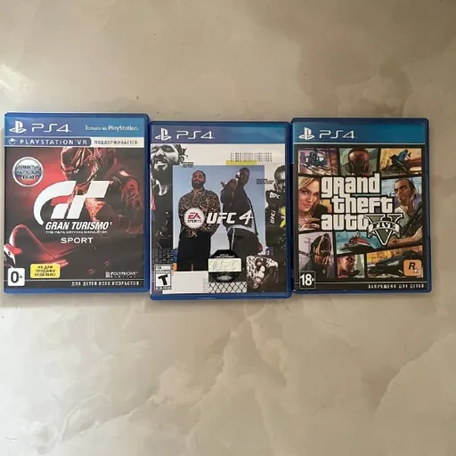 Игры для PS4, UFC 4, GTA V, Gran Turismo