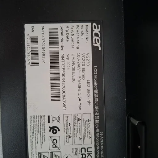 Acer Nitro VG270 монитор на запчасти