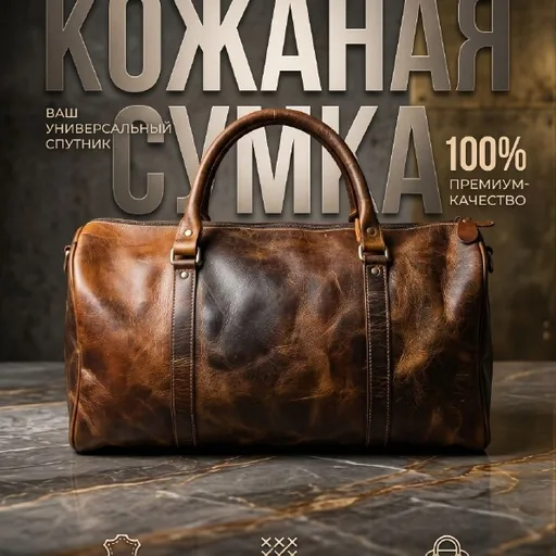 Кожаная сумка из кожи буйвола