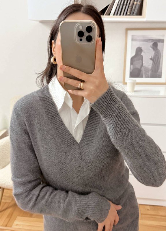 Женский свитер ZARA кашемир и шелк M