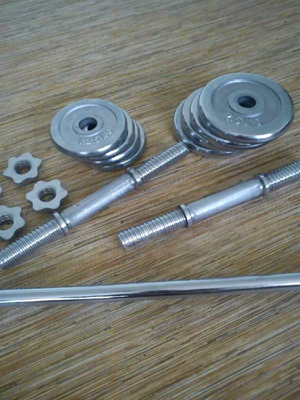 Грифы разборные и набор блинов для гантелей