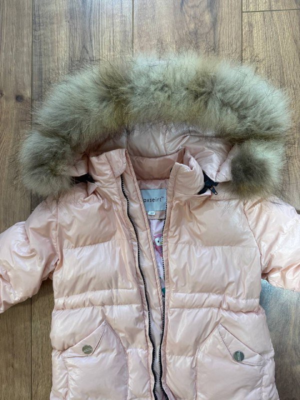 Комбинезон с натуральным мехом детский размер 100 2