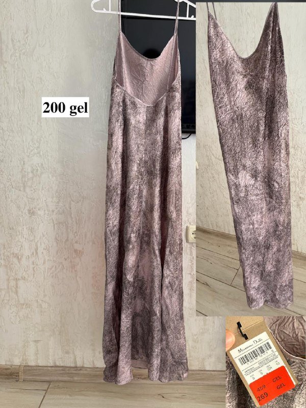 Сатиновое платье Massimo Dutti размер S 2